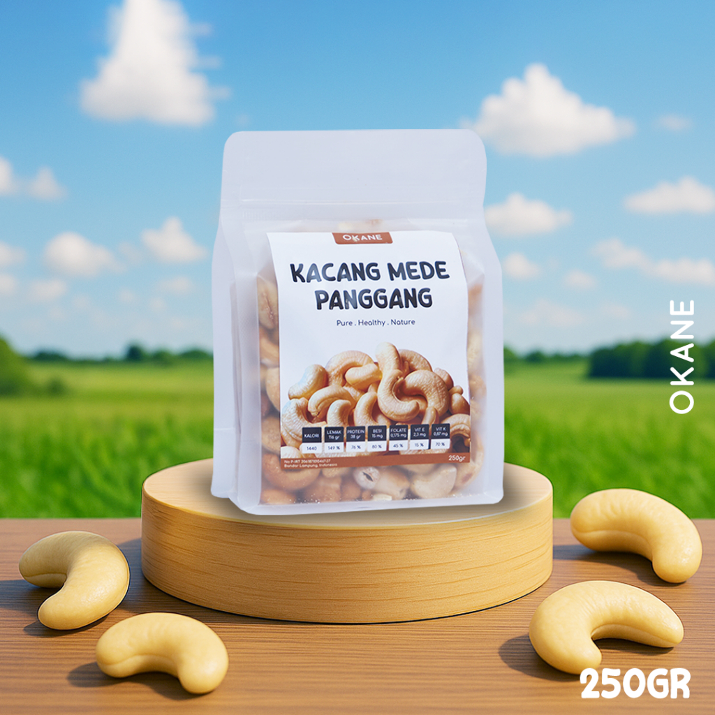 

Kacang Mede panggang Okane 250 gr / Kacang Mete Panggang / Roasted Cashew