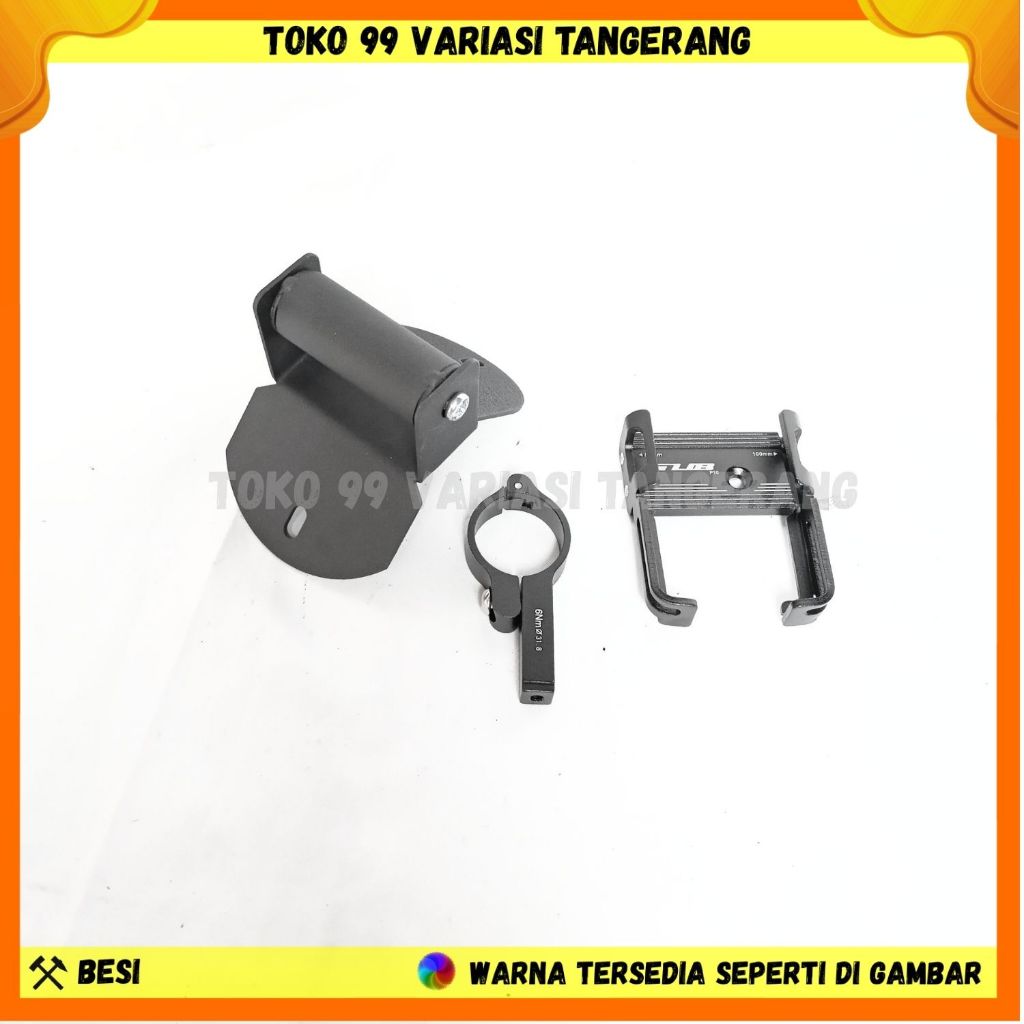 PAKET HOLDER HP BREKET BRACKET GPS HOLDER HP MOTOR YAMAHA NMAX NEW HOLDER ALLUMUNIUM GUB