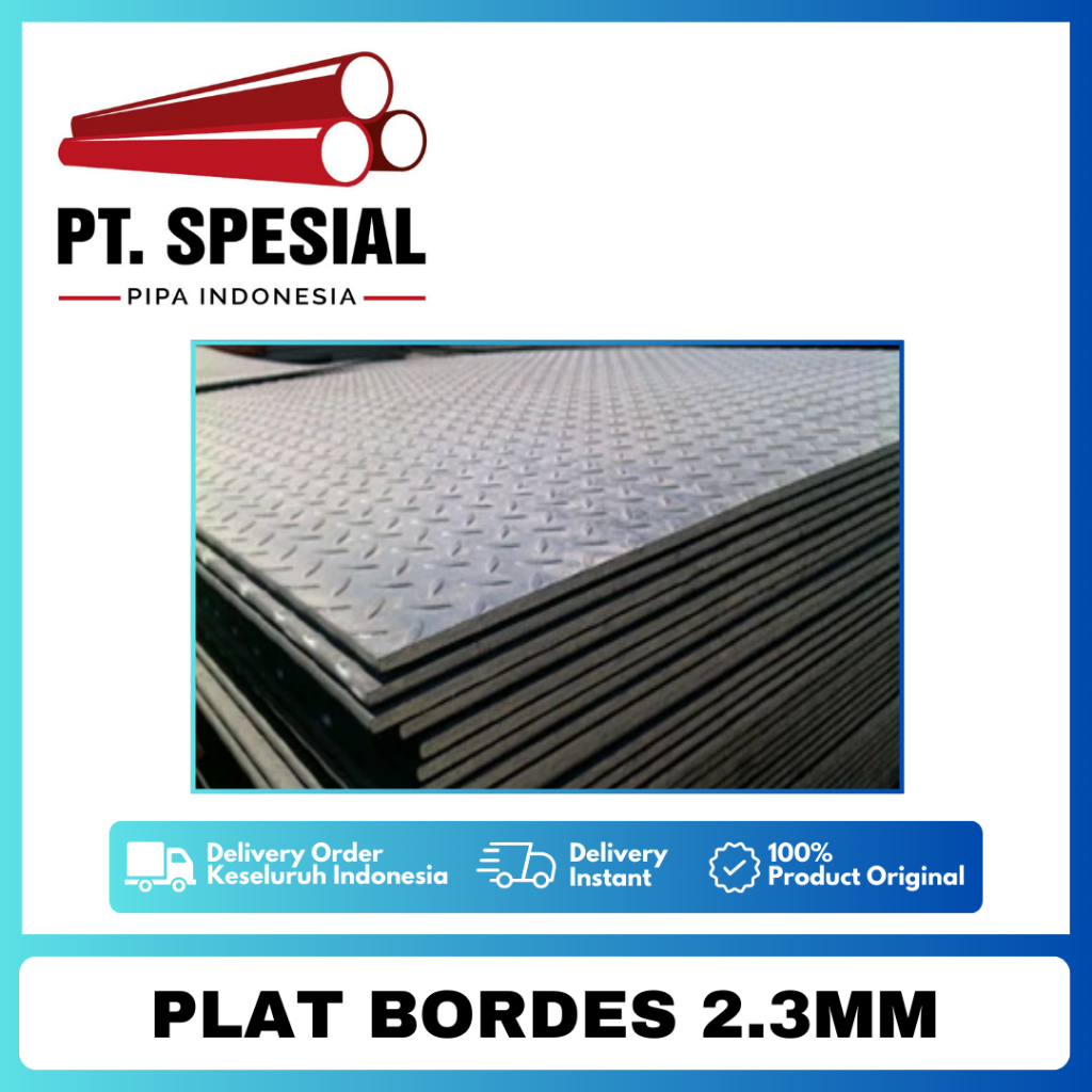 Plat Bordes Besi 2.3mm 1.20 x 2.40 Meter IMPORT Bordes 1200 x 2400 M - Perlembar - 05