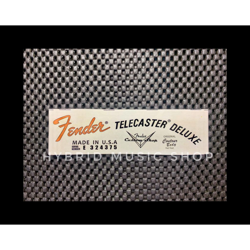 Decal Water Slide Fender Telecaster Deluxe Transitional Logo USA Kuning