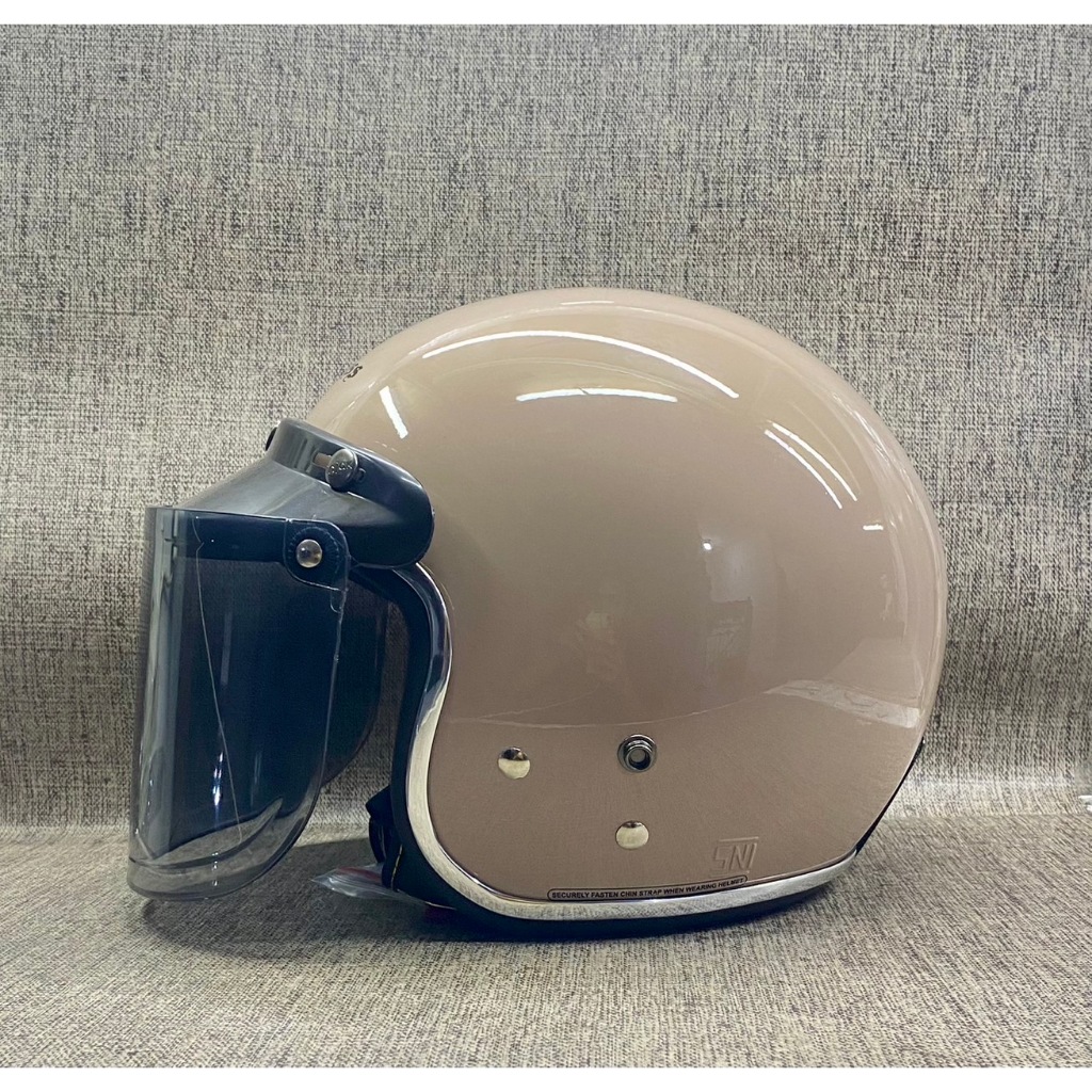 HELM CARGLOSS RETRO CFM 2 LIST CHROME PREMIUM SNI ORIGINAL - HELM MOTOR RETRO CLASSIC PRIAA WANITA T