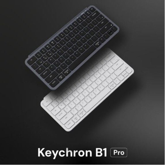 Keychron B1 Pro Ultra-Slim Wireless Keyboard portable, lightweight supports 2.4GHz, Bluetooth & wire