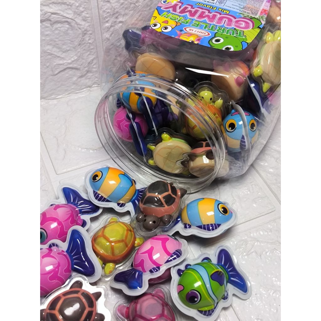 

SWEET ME PERMEN LUNAK TURTLE FISH GUMMY MIX FLAVOR ISI 50