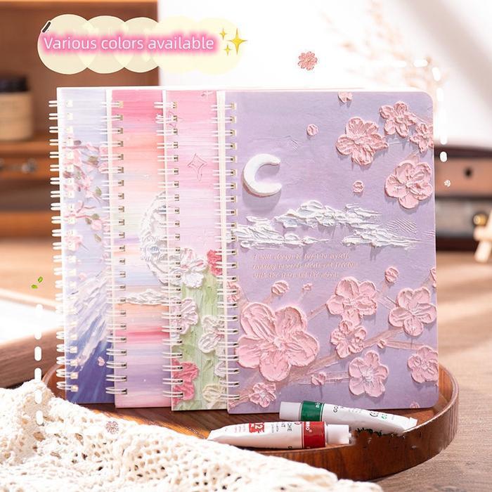 

A7 Notebook Buku Tulis Sekolah / Notebook Mini Spiral Catatan Kecil Notes 80 Sheets / Notebook Motif Random