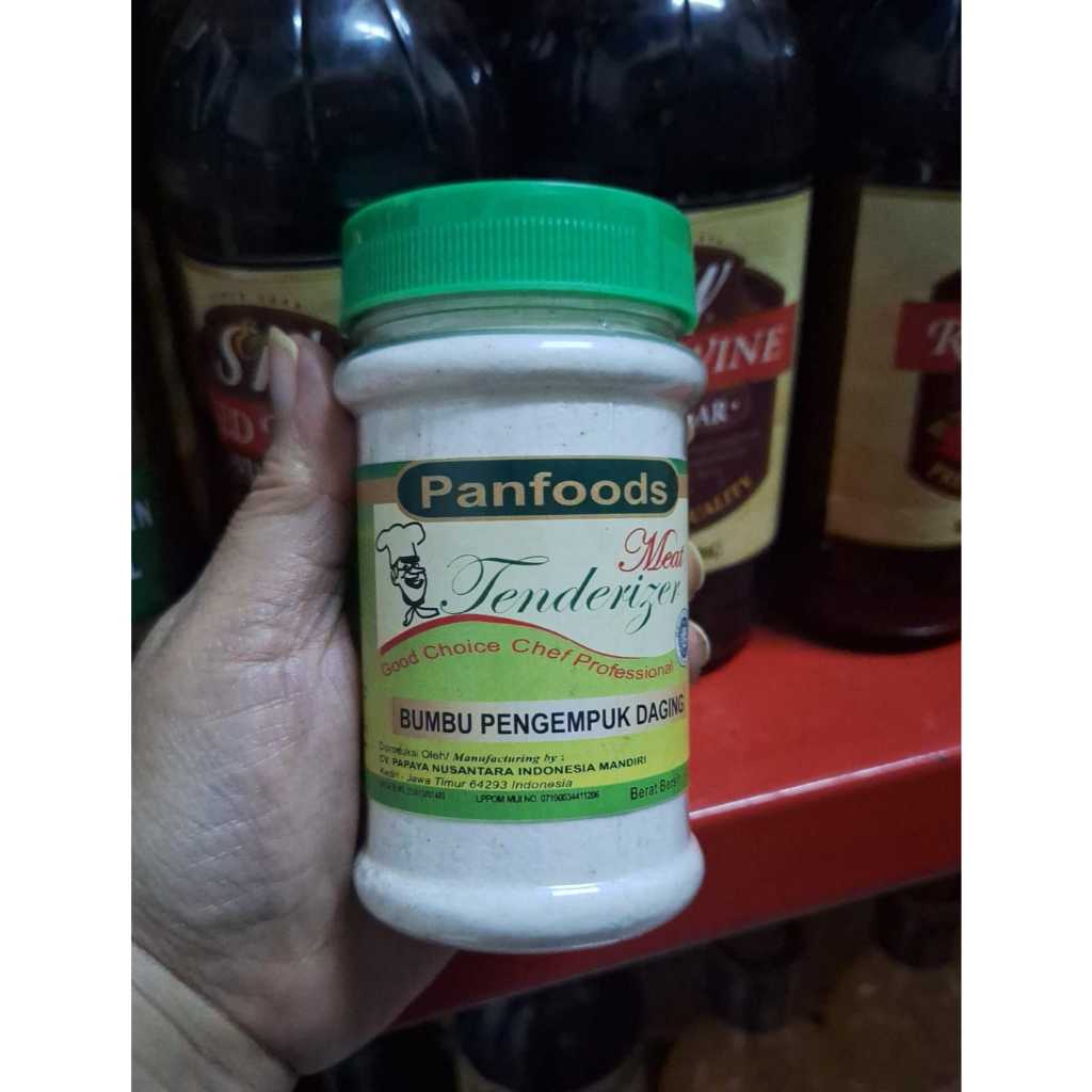 

Panfoods 100gr 0.150- Pengempuk daging bubuk / Meat Tenderizer powder alami ekstrak getah pepaya 100gr Bumbu PALING LARIS