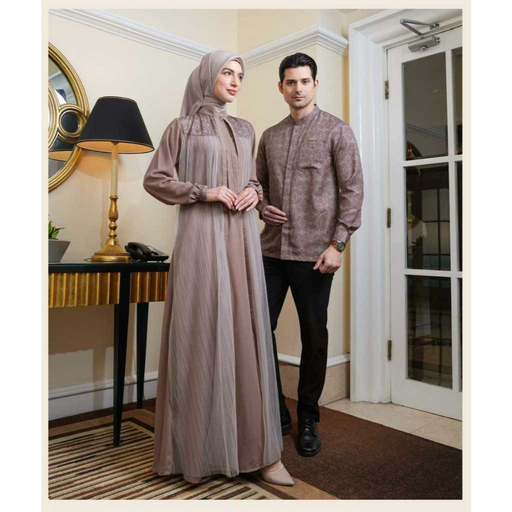 BEST SELLER  SARIMBIT NIBRAS FANAKU DUSTY BROW BY NBRS FASHION DRESS BAJU BUSANA MUSLIM WANITA KOKO 