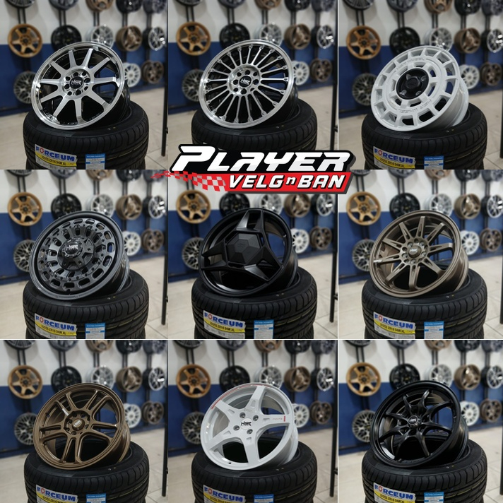 PELEK MOBIL RING16 ORIGINAL HSR WHEEL TERSEDIA BANYAK MODEL DAN WARNA UNTUK BERBAGAI MOBIL VELG R16
