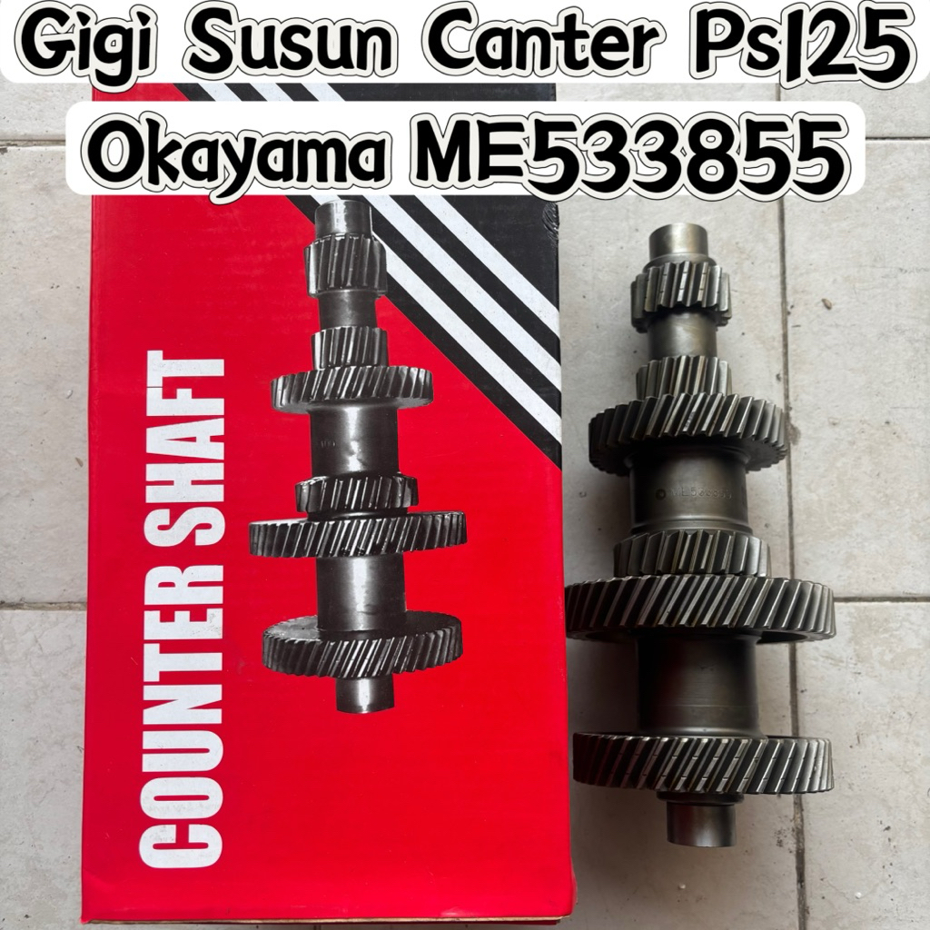 GIGI SUSUN MITSUBISHI PS125 CANTER OKAYAMA ME533855 COUNTER SHAFT OKAYAMA PS125 GIGI SUSUN OKAYAMA C