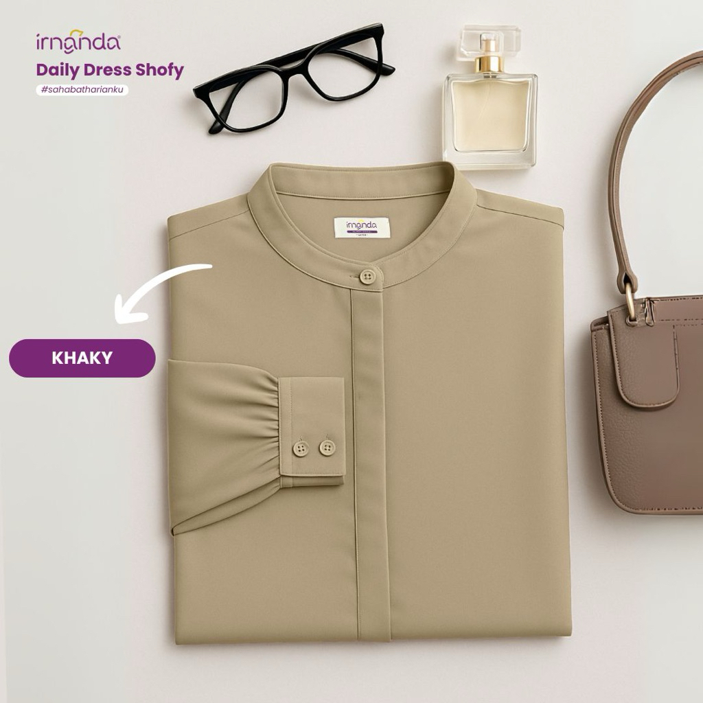 Umma Gamis Shofy Ivana Dress Outer Polos 2in1 Dewasa Remaja Busui Friendly Gamis Polos premium