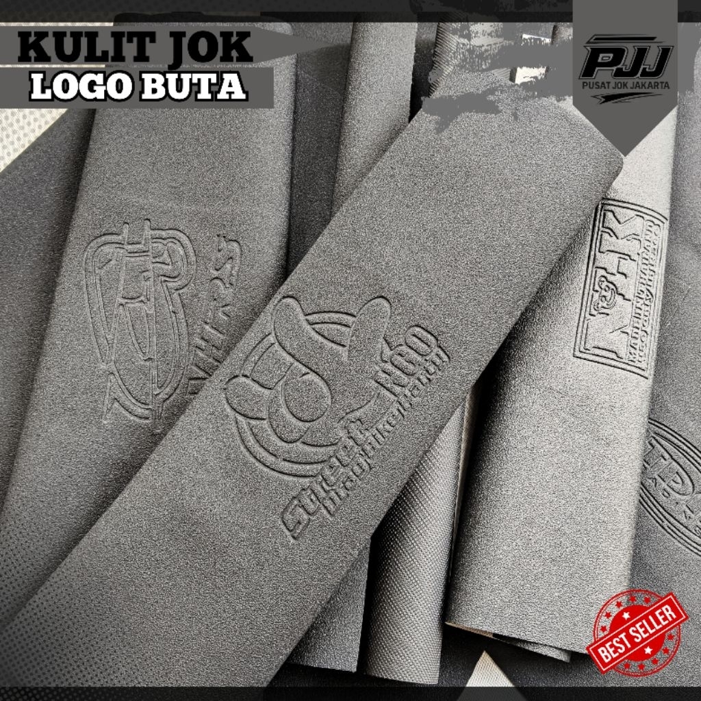 Kulit Jok Motor Amplas/Kain Jok Motor Logo Buta /Kulit Jok Amplas