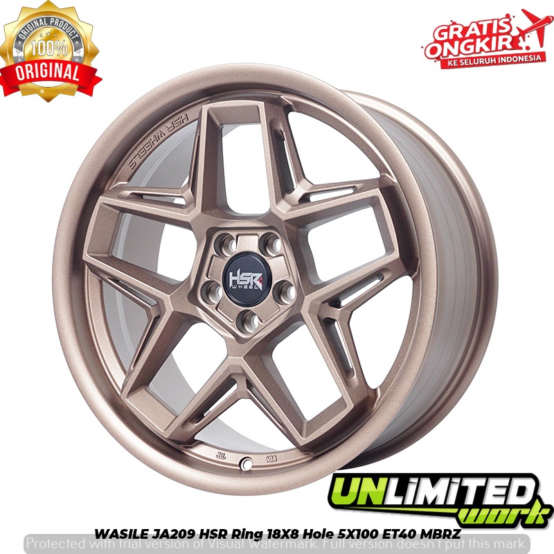 Velg Mobil Ring 18 Pcd 5x100 HSR Wasile 4Pcs