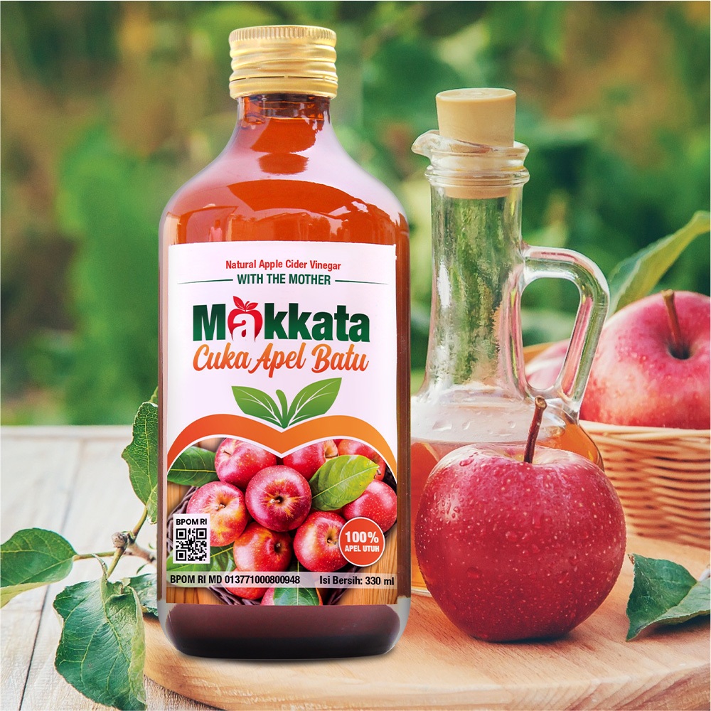 

MAKKATA Cuka Apel Murni Menurunkan Kadar Gula Dalam Darah Ampuh 330ml Original Herbal Alami Bpom