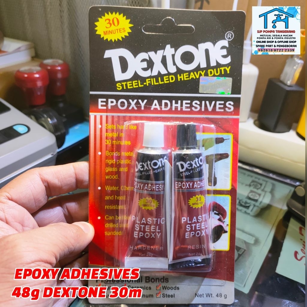 LEM DEXTONE EPOXY ADHESIVES 30m LEM EPOKSI DUA KOMPONEN RESIN & HARDENER 30m