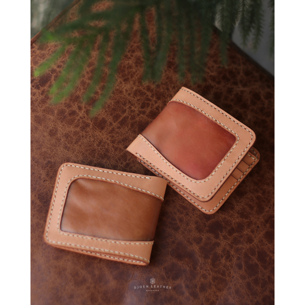 djoen leather dompet pria lipat kulit transparan
