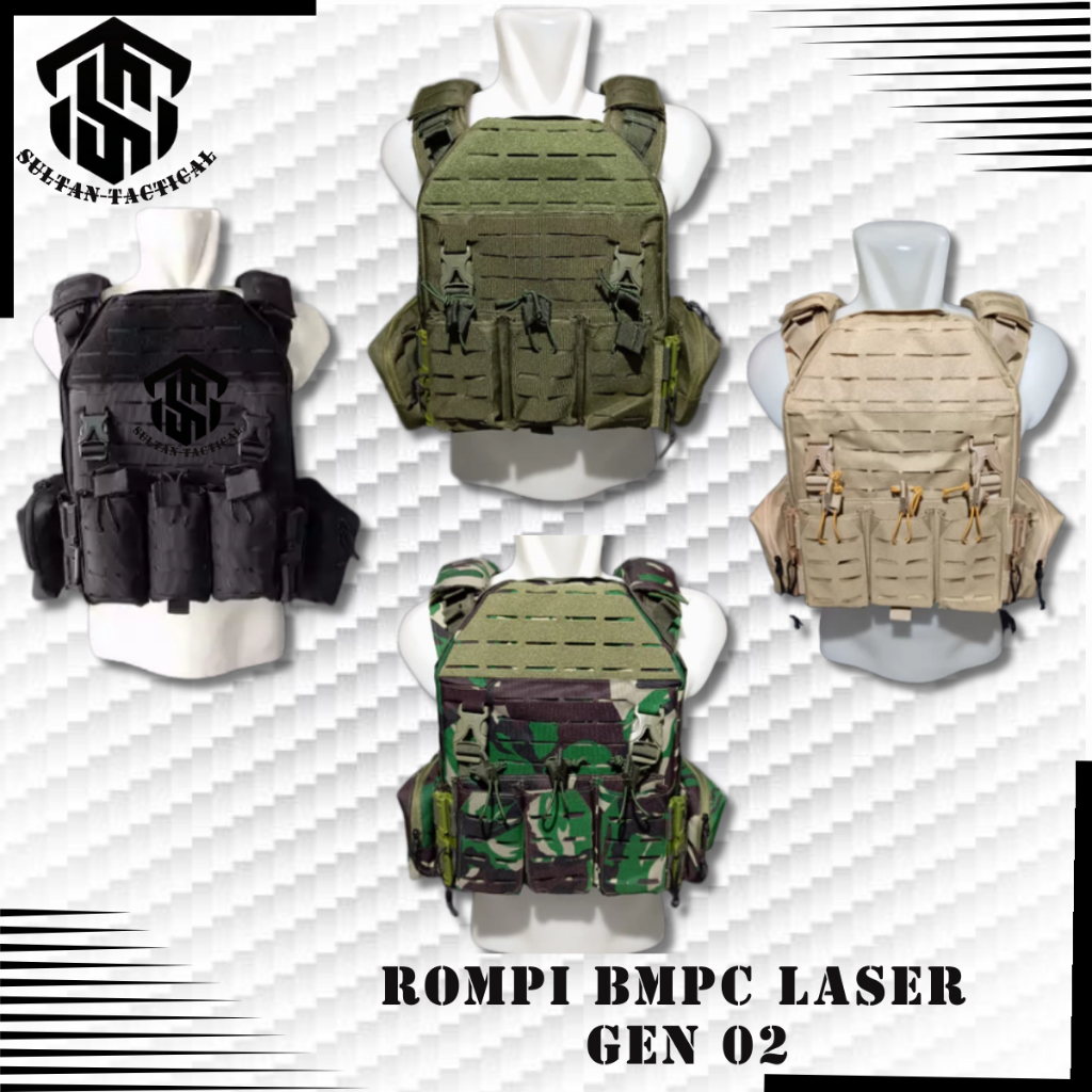 Terlaris Rompi Body Vest Bmpc Laser Gen 2 TNI POLISI Double Quick Release - Rompi Anti Peluru - Body