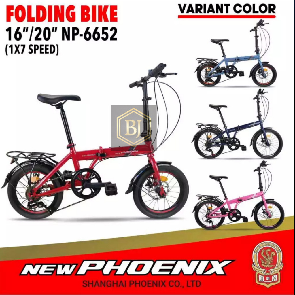 SEPEDA LIPAT 20 INCH NEW PHOENIX 6652 CAKRAM / SEPEDA LIPAT ANAK 20 INCH / FOLDING BIKE NPX 6655 DB
