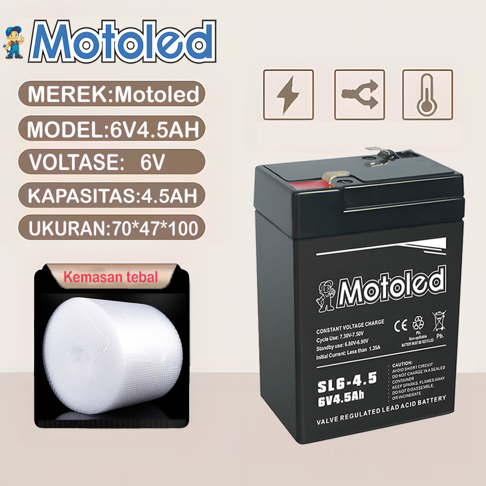 Aki Kering 6V 4,5Ah Aki Kering Aki Mobil Mainan 6V Battery UPS ACCU 6V Garansi 2 Tahun