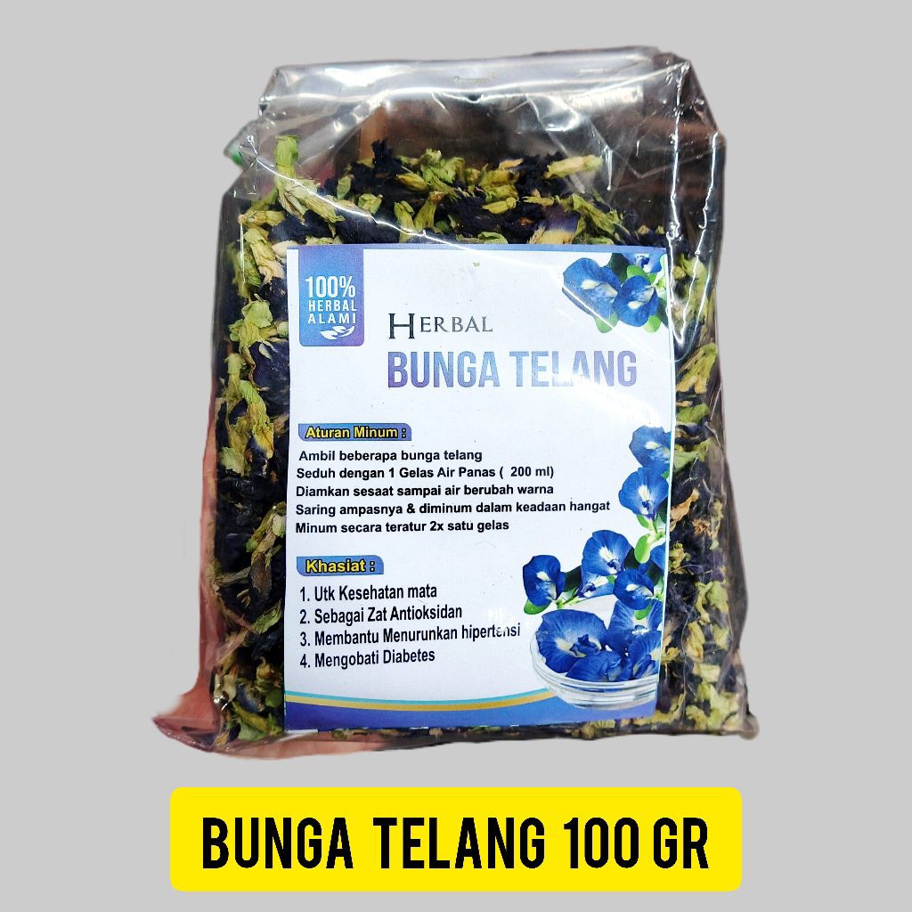 

Bunga Telang - teh bunga Telang - bunga Telang kering organik - blue pea