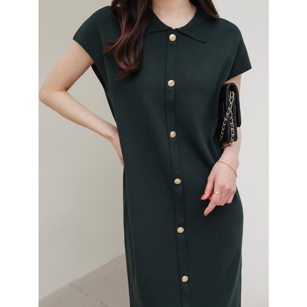 [By Monologue Korea] Gold Button Dress_1315