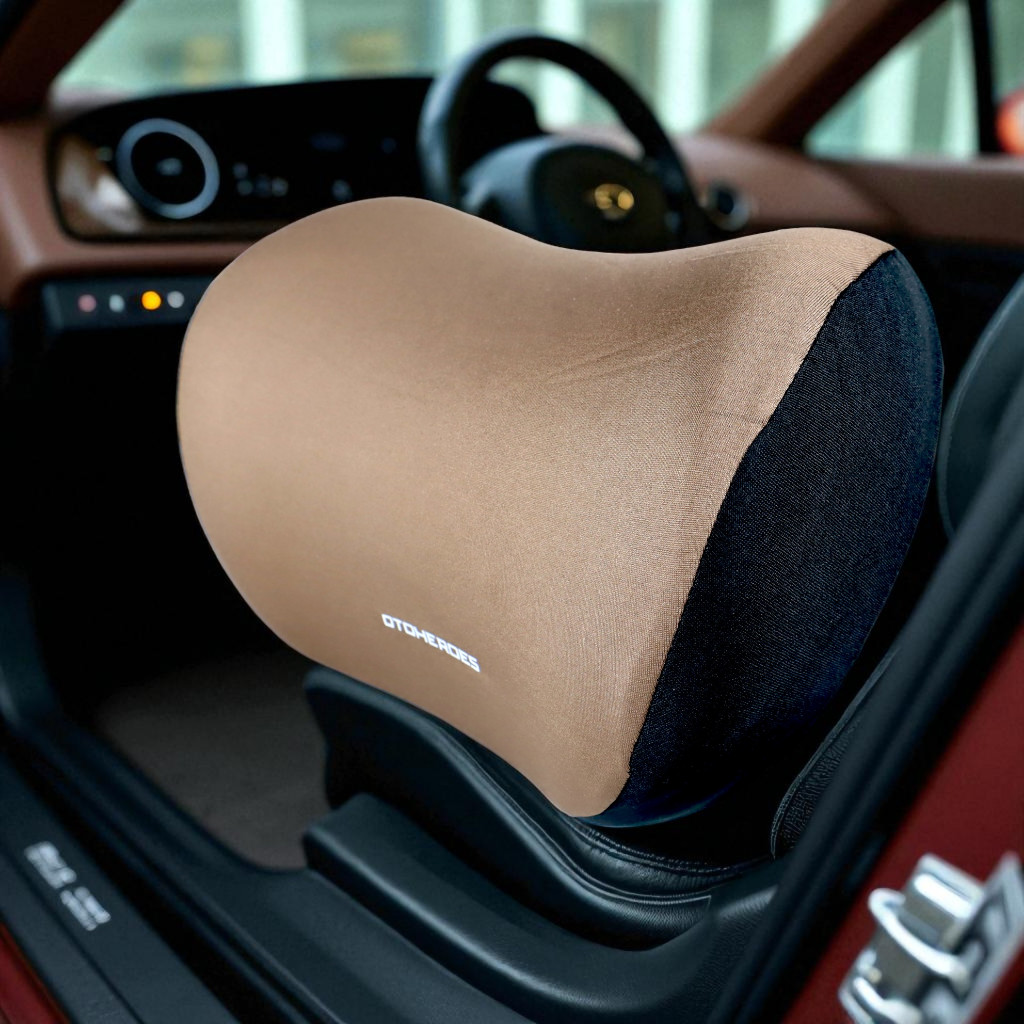 Bantal Leher Mobil - Coffee / Bantal Leher Kursi Mobil / Bantal Leher Mobil Empuk
