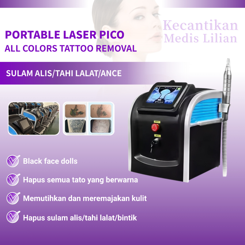 GARANSI Portable pico laser picosecond alat clinic kecantikan laser pico blackdoll laser tattoo remo