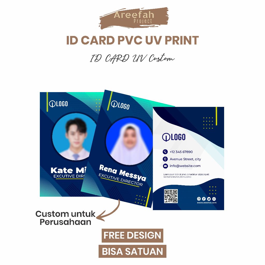 

Printout ID Card PVC Custom | Kartu Anggota / Name Tag / Member Card / Kartu Siswa / Visitor Card