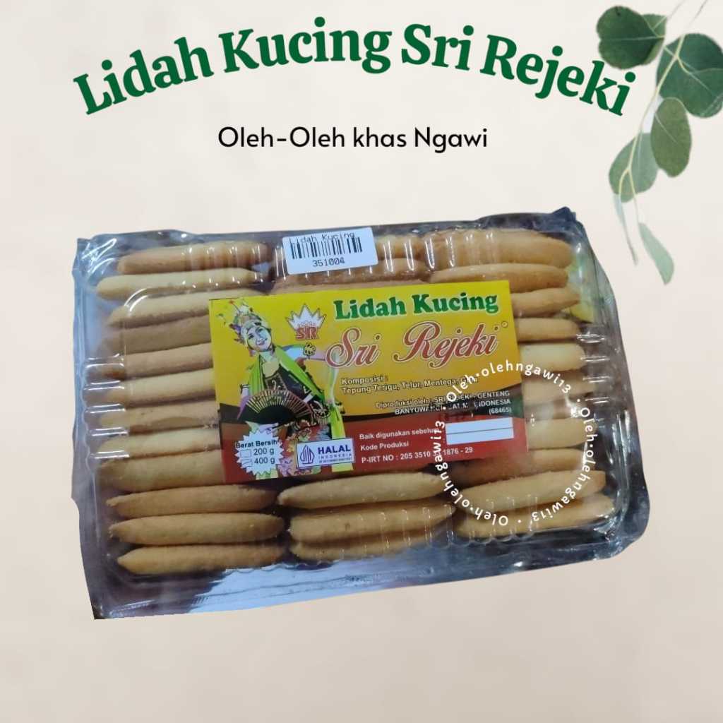 

KUE KERING , KUE LIDAH KUCING , LIDAH KUCING SRI REJEKI 400 GR