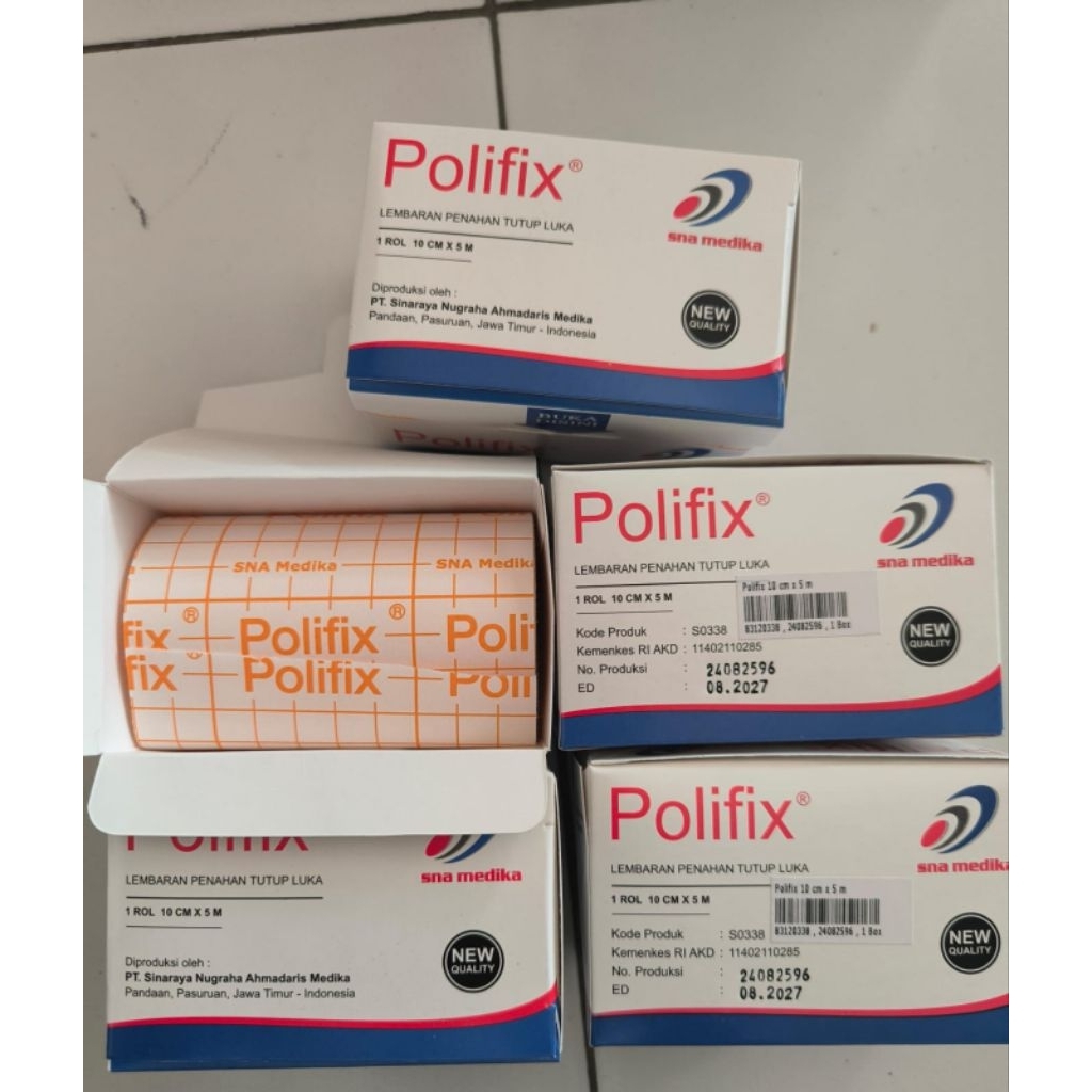 Plester Polifix 10cm x 5m / Plester Penutup Luka Polifix 10x5