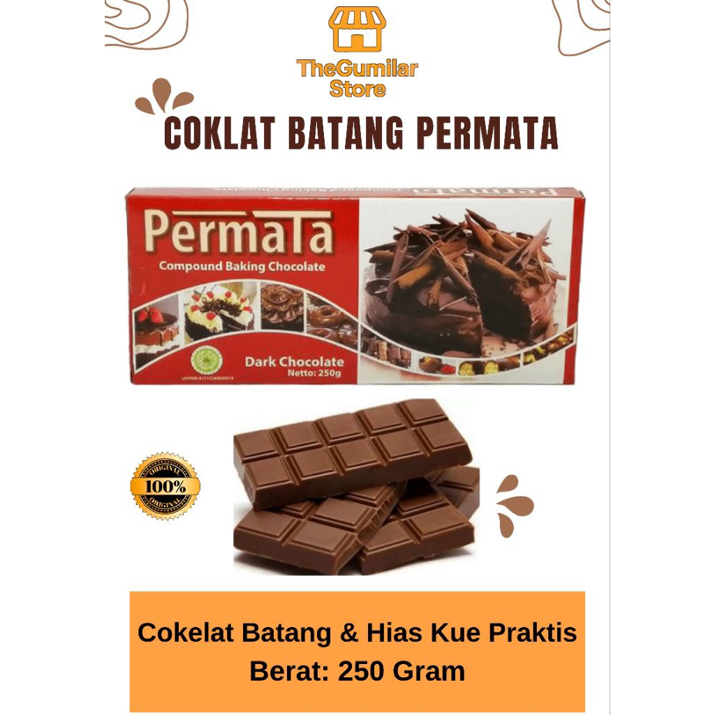 

Permata Dark Compound Baking Chocolate 250gr