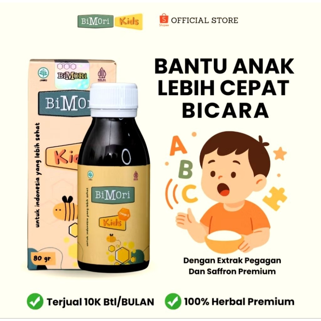 Bimori Kids Vitamin Anak Cepat Bicara Obat Terlambat Bicara Nutrisi Kecerdasan