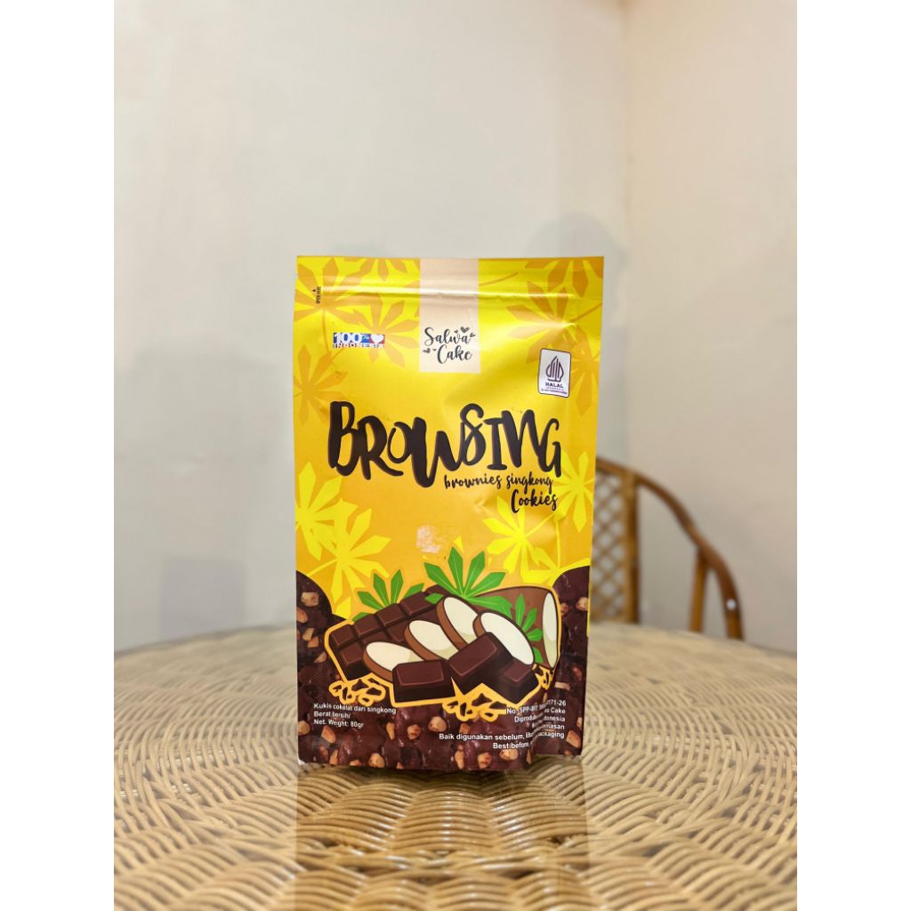 

BROWNIES SINGKONG COOKIES SALWA CAKE (KUKIS COKELAT DARI SINGKONG) CEMILAN ENAK MURAH TERJANGKAU