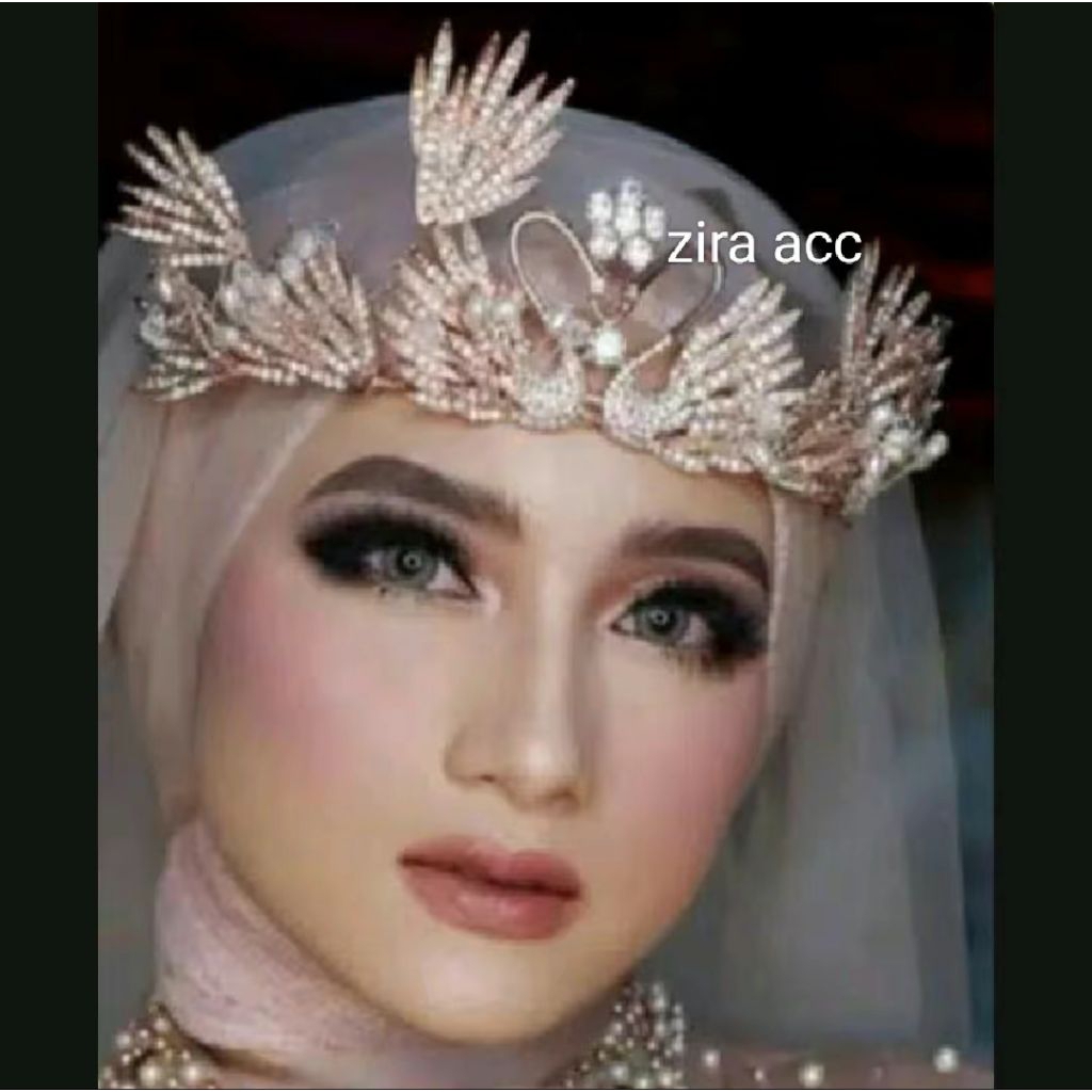 mahkota angsa jurai rumbai panjang ala2 cleopatra mahkota pengantin