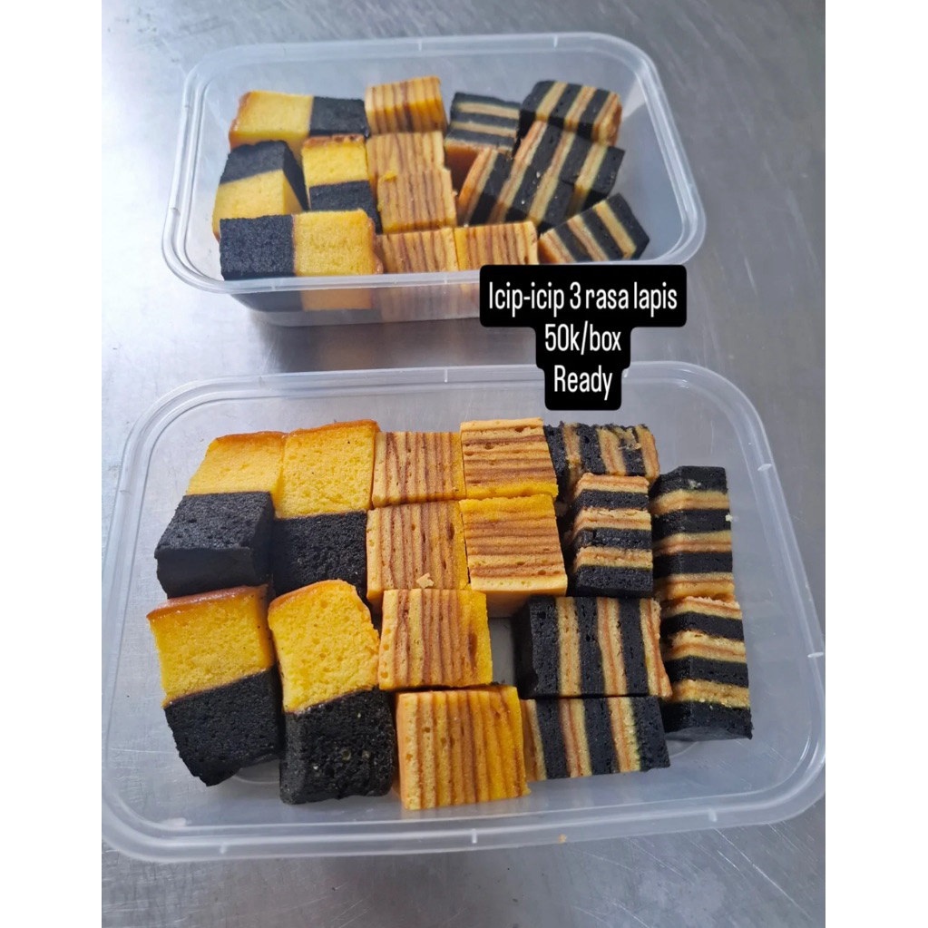 

icip icip lapis 3 rasa (surabaya, premium ori & lapis coklat )