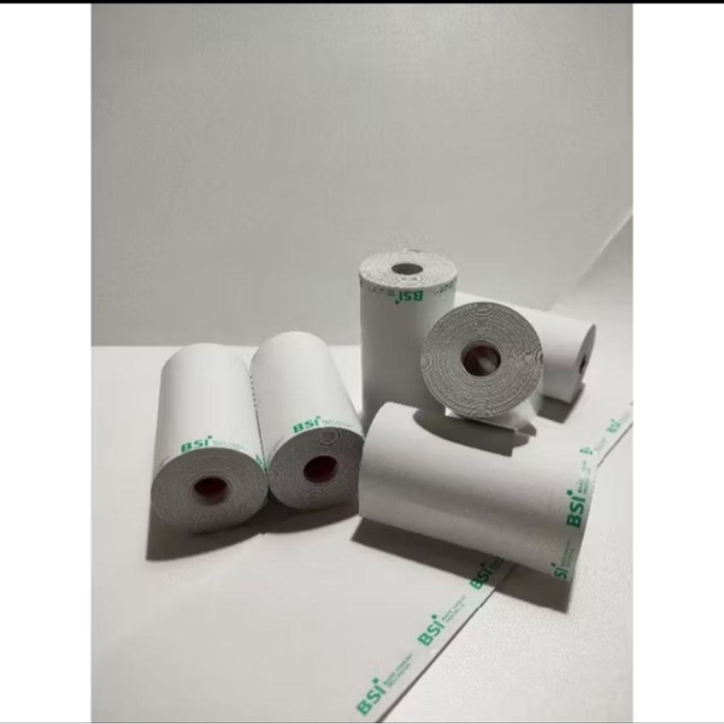 kertas thermal edc logo bsi ukuran 58x30 isi 1 dus/100 roll
