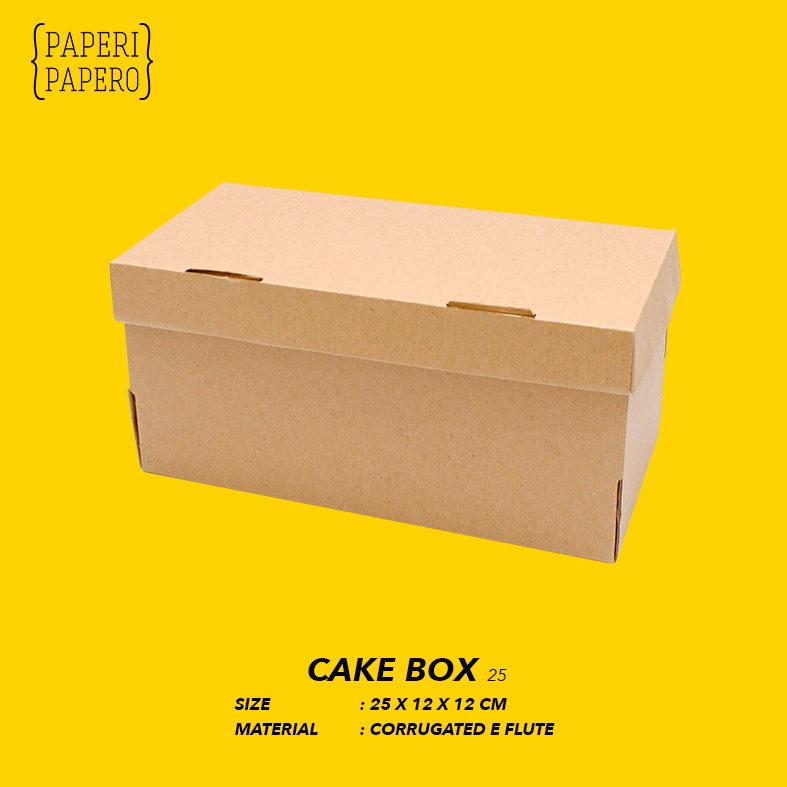 

Cake Box (25 x 12 x 12 cm) - Kotak / Dus / Boks Kue Brownies (1 Pcs)