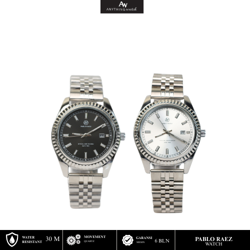 Jam Tangan Pablo Raez Quartz Classic Date - Jubilee bracelet + Date - unisex watch