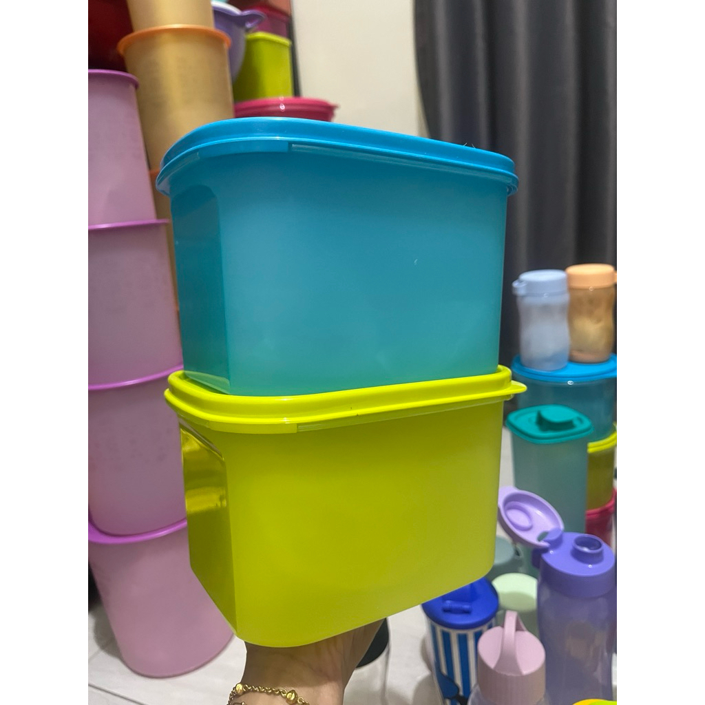 kotak besar mini regtangular kotak kontener kotak bekal tanpa sekat #new #original #tupperware