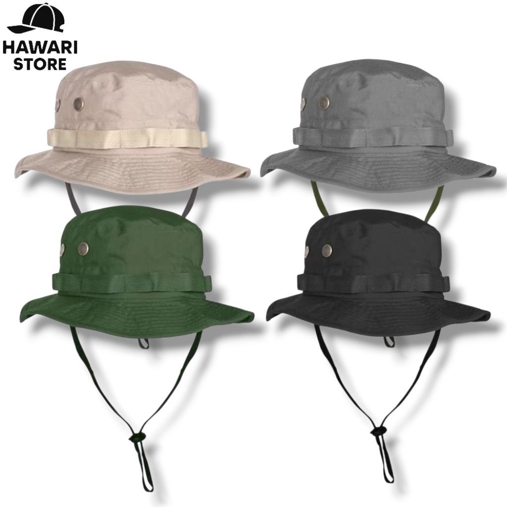 Topi Rimba Ripstok Premium - Topi Gunung Premium - Topi Outbond premium - Topi Bucket Rimba Premium 