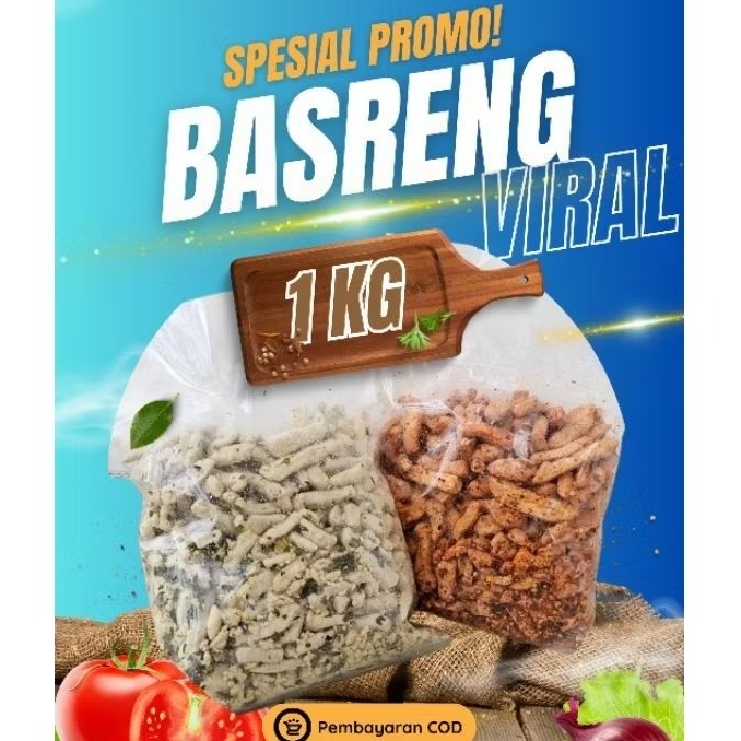 

BASRENG Original Pedas Daun Jeruk Murah Viral 30rb Snack Sultan Kualitas Premium Super Renyah Enak