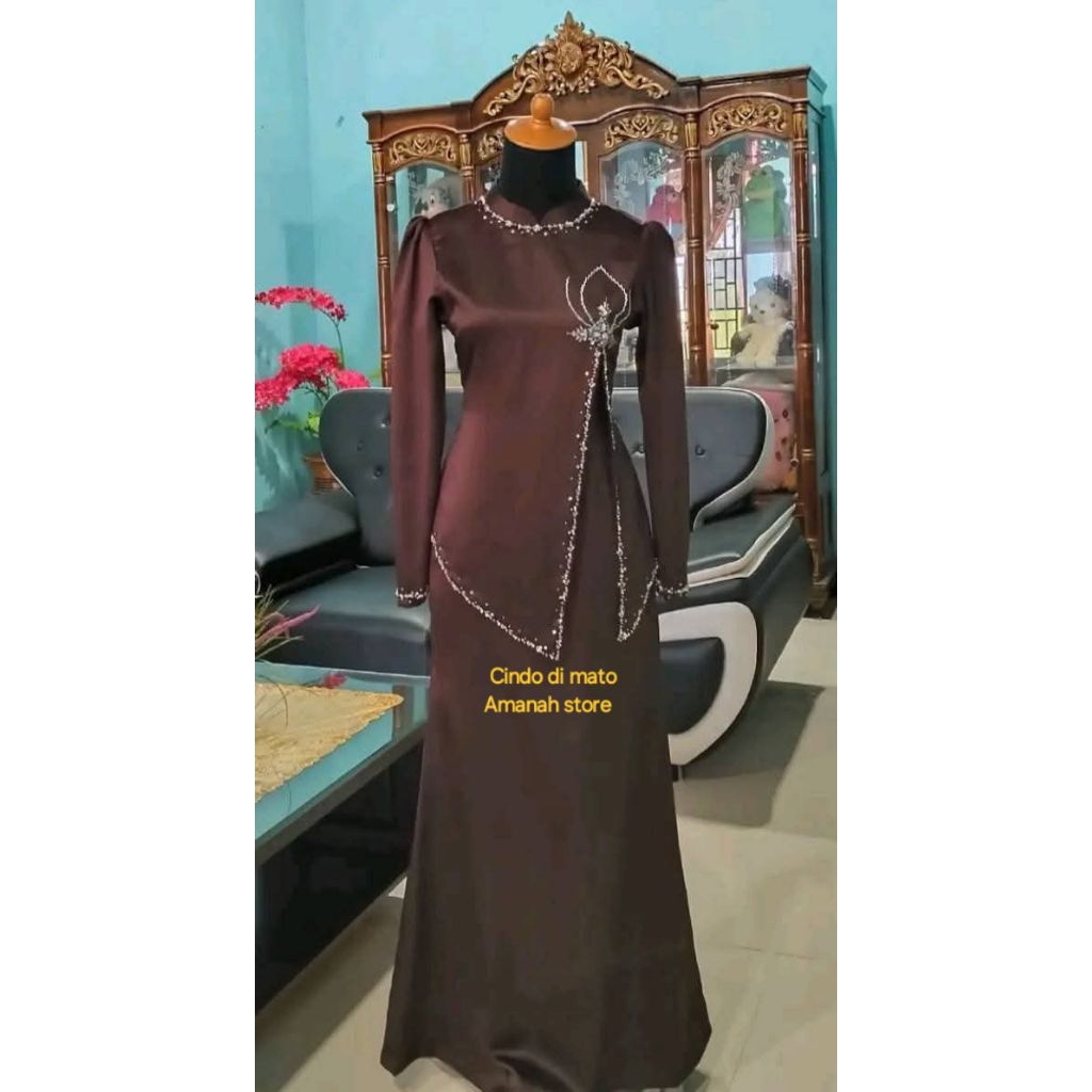 terbaru baju gamis /dres semi duyung wanita  moderen 2025 XS-XXL