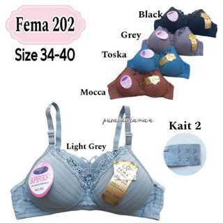 BRA BH BUSA TANPA KAWAT FEMA 2266 2265 202 885 2270 KUPU KAIT 2 CUP A  SIZE 34-40
