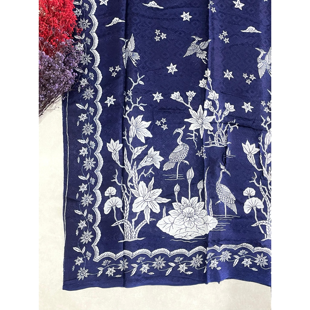 kain batik viscose motif burung bangau