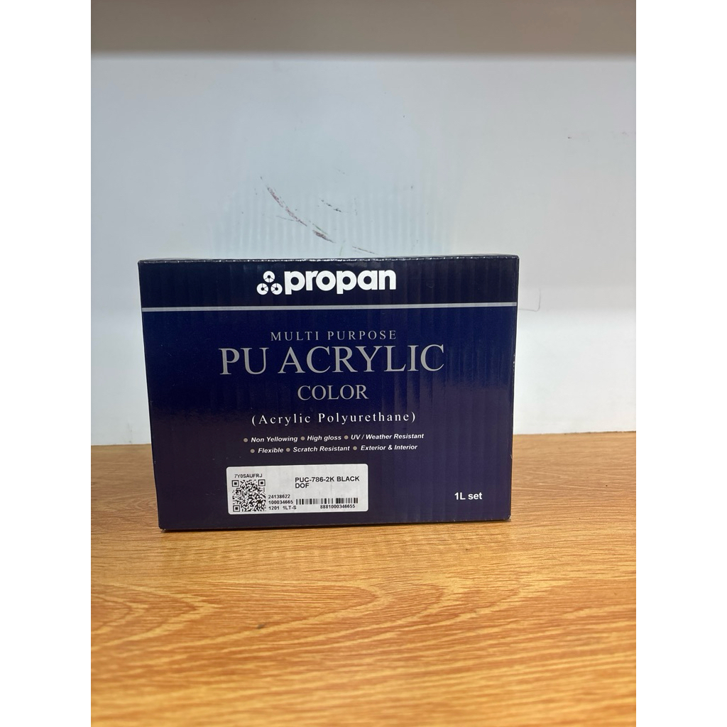 propan pu-786-2k black dof-1 literset-cat kayu-cat besi-cat jendela-kusen-pintu-lemari-dua komponen-