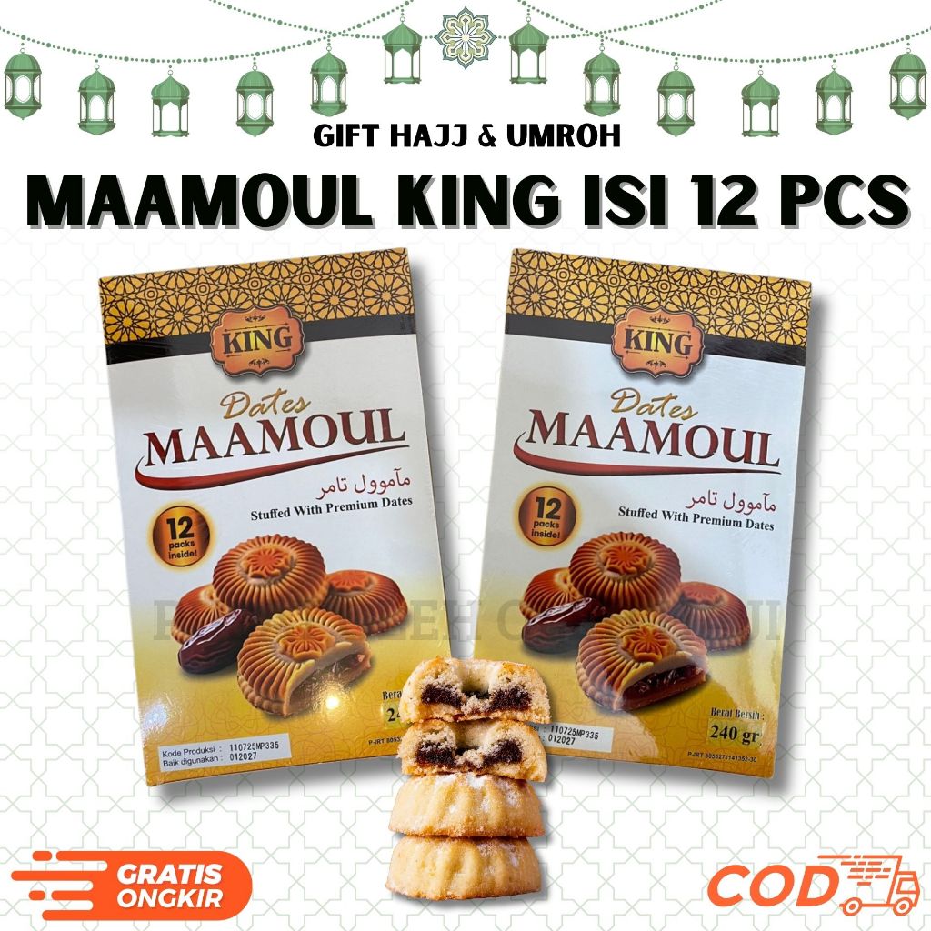

MAAMOUL KING 1 BOX ISI 12 PCS BISKUIT KURMA MAMOUL DATES PREMIUM CEMILAN TIMUR TENGAH ASLI ORIGINAL BEST QUALITY BISKUIT KURMA MAAMOUL OLEH OLEH HAJI DAN UMROH