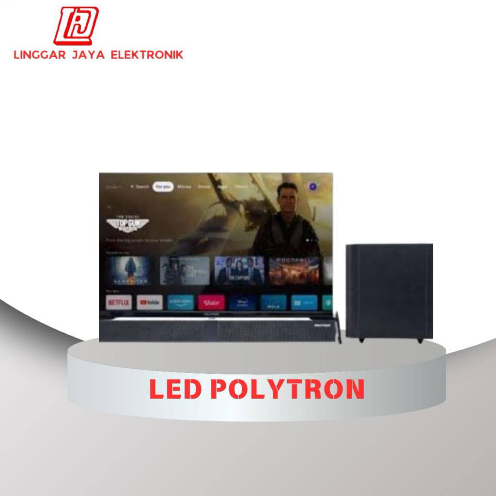 Polytron Smart Google TV LED 32 Inch HD Soundbar Tower Speaker - PLD 32BG5058