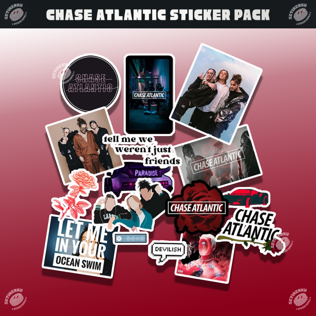15pcs CHASE ATLANTIC Sticker Pack A6 | stiker chase atlantic aesthetic untuk laptop hp helm bahan vi