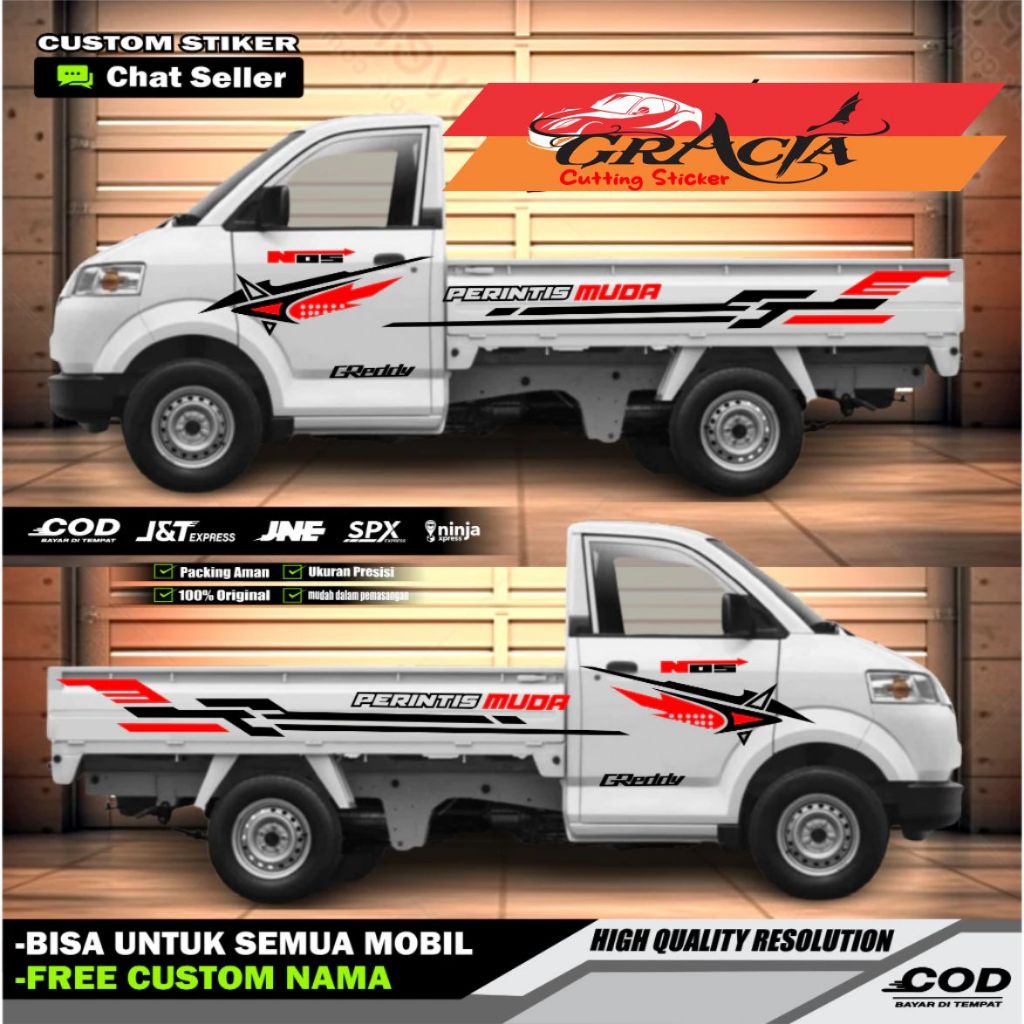 STICKER STIKER APV MEGA CARRY STICKER LIST BODY SAMPING MOBIL APV MEGA CARRY