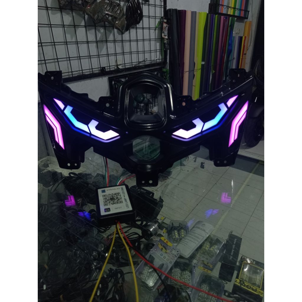 FRAME LAZY/LAMPU ALIS RGB NMAX NEO,NMAX TURBO 210 MODE
