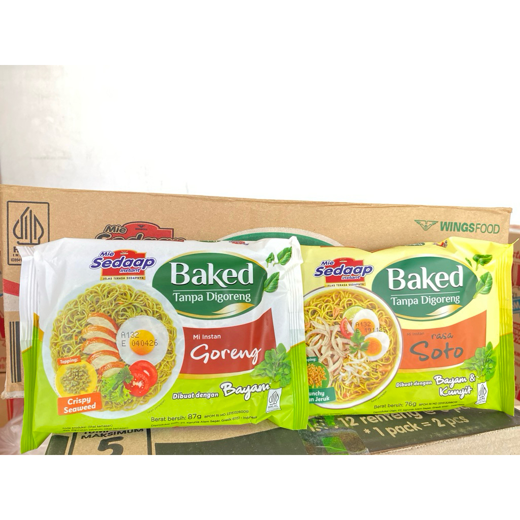 

[1 DUS ISI 24 PCS] MIE SEDAAP BAKED GORENG / SOTO 76g x 24 PCS