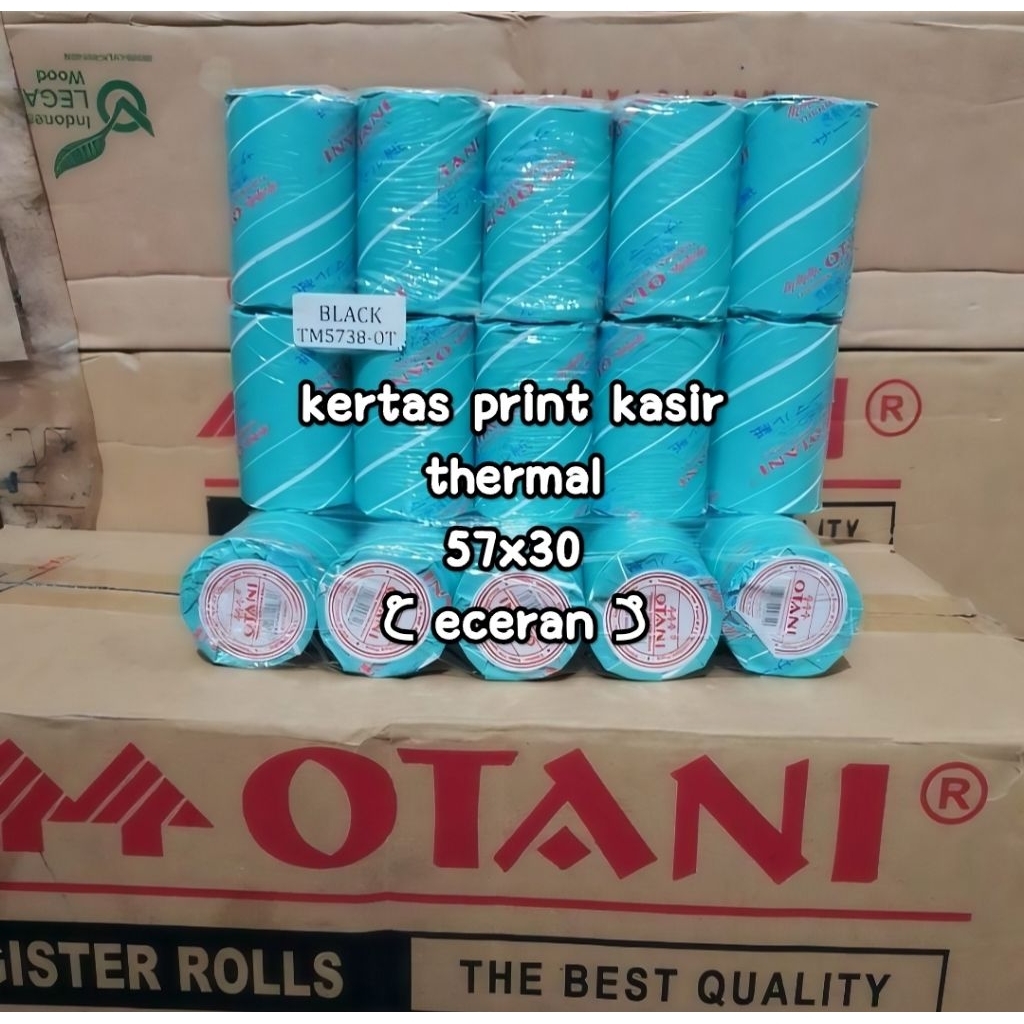 

02 otani grosir eceran 57x30 / 57x31 kuya kertas termal thermal otani print kasir edc hitam